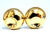 18kt Gold Clip earrings Panda Eye Domed