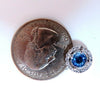 1.75ct Natural Sapphire Diamonds Cluster Earrings 14 Karat gold