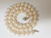 GIA 8.5mm Natural Akoya White Pearls Necklace 14KT Gold Ball Clasp 18inch