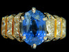 GIA 8.89CT Natural Fine Sapphire Diamond Ring Cornflower Classic 14KT