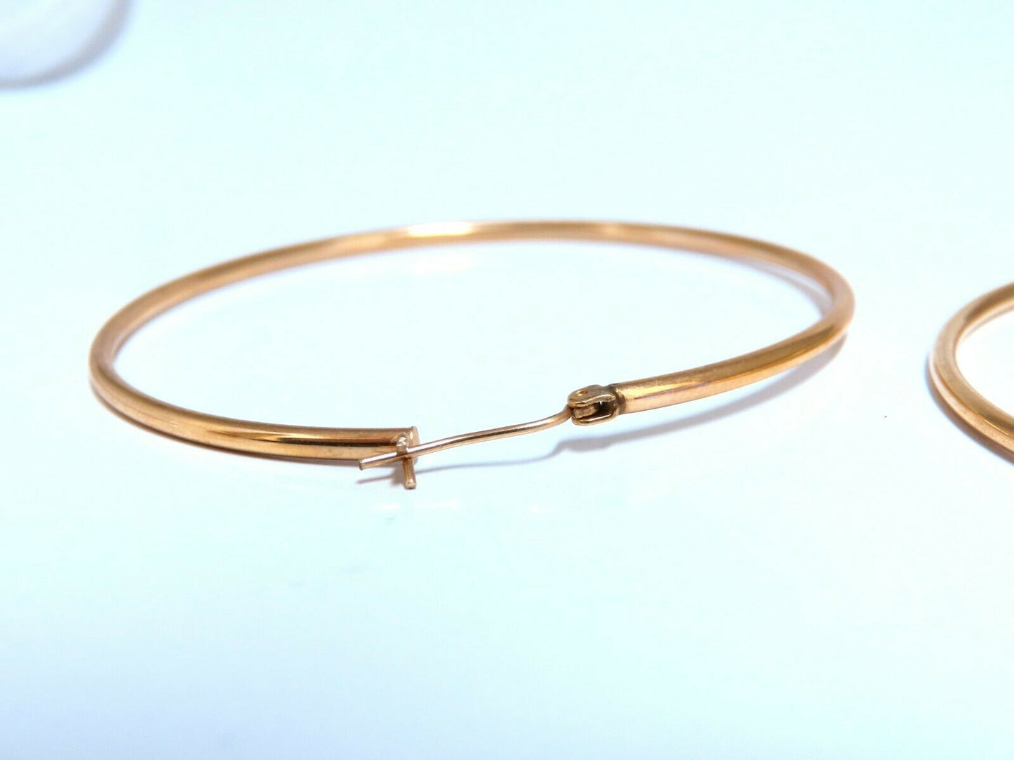 14Kt Gold Hoop Earrings 2.3 inch