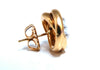 14kt Gold Clip earrings Circlular Knocker Two Toned