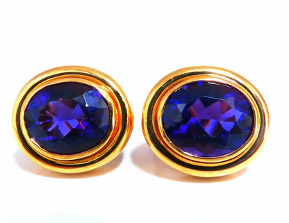 12.20 Natural Amethyst Clip Earrings 14Kt