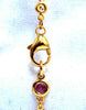 1.53ct natural Pink Sapphire diamond yard bracelet 14kt g/vs 9 inch