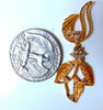 22kt Gold Diamonds Dangle Floral Patina Earrings