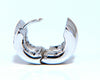 .33ct Natural Diamonds Huggie Hoop Earrings 18kt Gold Hammered Deco