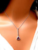 GIA Certified 1.79ct Natural No Heat Purple Pink Sapphire Diamonds Necklace 14kt