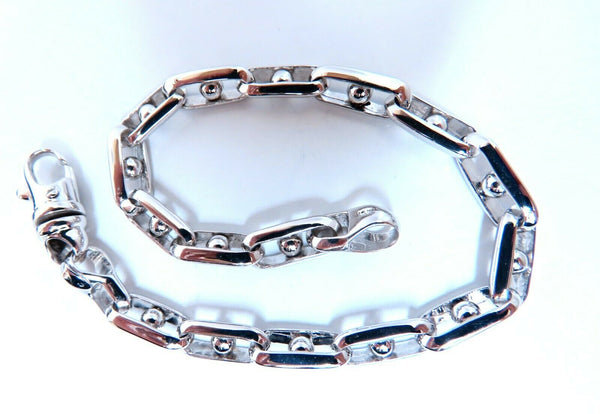 14kt Mens Rolling Balls Chain Link Bracelet Masculine Prime 9.25 inch