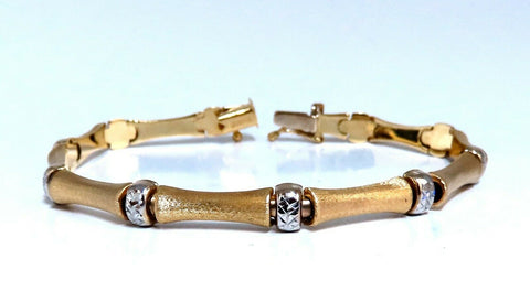 14kt Satin Bone Link Bracelet 5.5mm
