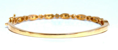 1.40ct Natural Edwardian Style Diamonds Bangle Bracelet 14kt Gold