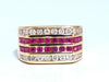 2.20ct Natural Ruby Diamonds Mens Ring 14kt Channel