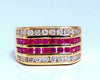 2.20ct Natural Ruby Diamonds Mens Ring 14kt Channel