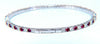 5.25ct vivid red natural ruby diamonds tennis Flexible Bangle bracelet 14kt