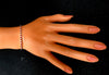 4.65ct vivid red natural ruby diamonds tennis Flexible Bangle bracelet 14kt