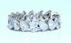 5ct Natural Pear Diamonds Eternity Ring 14kt
