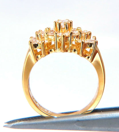 .80ct Natural Diamonds Cluster Ring 14kt.