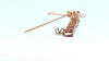 2ct Natural diamonds Pin / Tie Bar & Shirt Chain 14kt Vintage