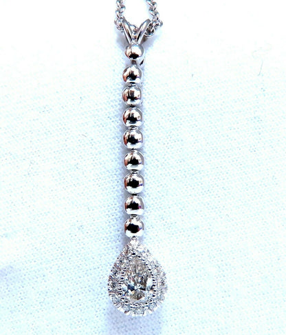 .48ct Natural Pear Diamonds Drop Pendant Necklace 14kt Dangle