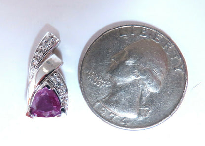 .85ct Natural Pink Sapphire Diamonds Pendant 14kt