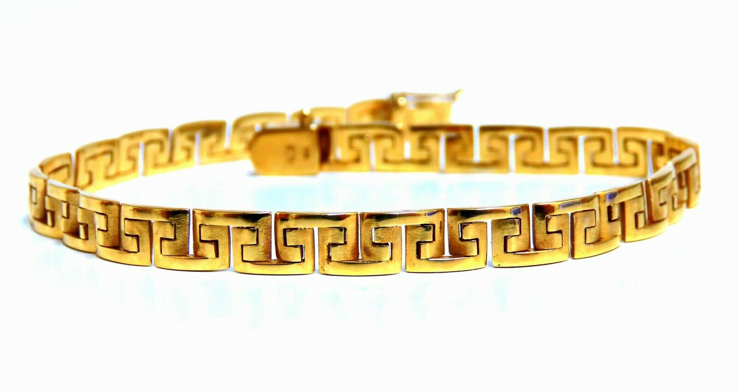 Greek Iconic Pattern Link Bracelet 18kt 7.5 inch