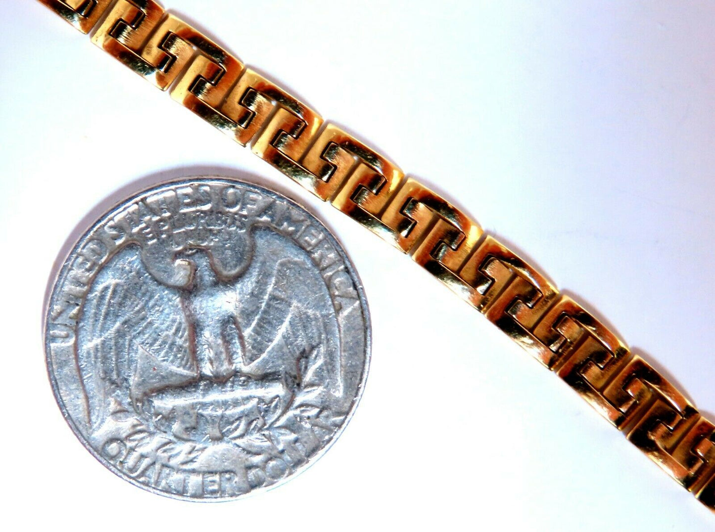 Greek Iconic Pattern Link Bracelet 18kt 7.5 inch