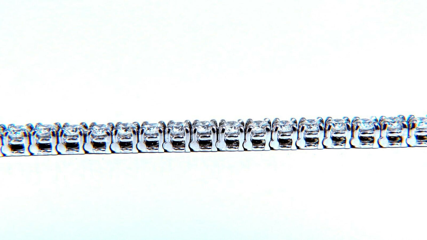 6.02 carat natural round diamonds link tennis bracelet 14kt