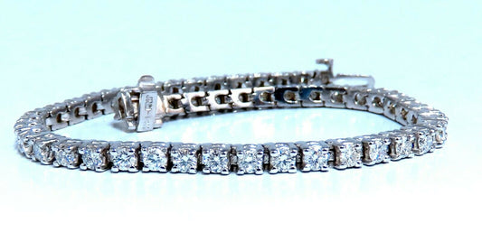 3.75 carat natural round diamonds link tennis bracelet 14kt