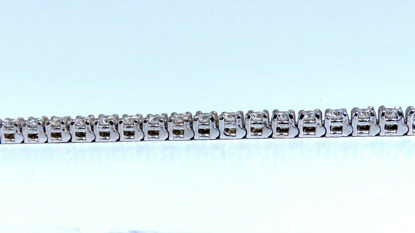 3.75 carat natural round diamonds link tennis bracelet 14kt