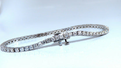 3.30ct. natural round diamonds tennis bracelet classic 14 karat white gold