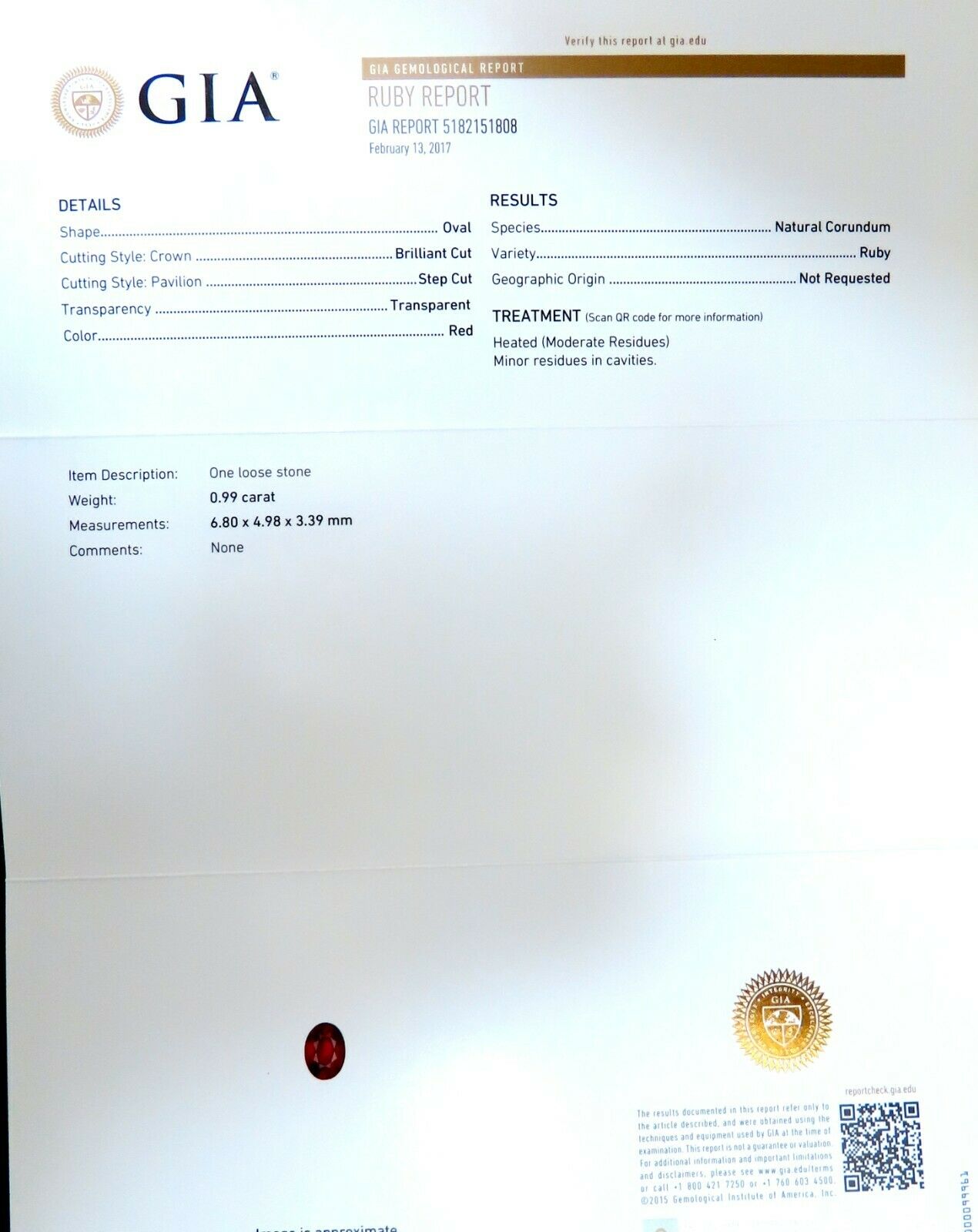 GIA Certified Ruby .99ct Diamond ring Platinum Vivid Red Prime