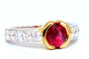 GIA Certified 1.10ct No Heat Ruby Diamond ring Vivid Red Prime
