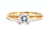 GIA Certified .60ct round cut diamond solitaire ring classic G/Vs