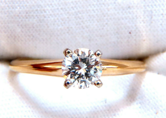 GIA Certified .60ct round cut diamond solitaire ring classic G/Vs