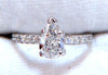 GIA Certified .54ct Natural Pear Shaped Diamond Ring 14kt
