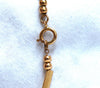 Retro Vintage Tube Link Gold Bead Necklace 14kt 2.5mm 16inch