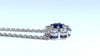 .62ct natural blue sapphire cluster diamond necklace 14kt