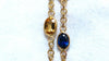 22ct Multicolor Natural Sapphire Rosary Necklace Cross & Yard 14kt