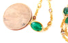 9.16ct. Natural Emeralds Diamonds Yard Necklace 14kt