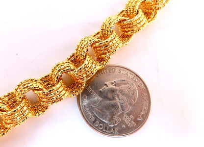 Circular Gold Link Necklace 14kt 12mm