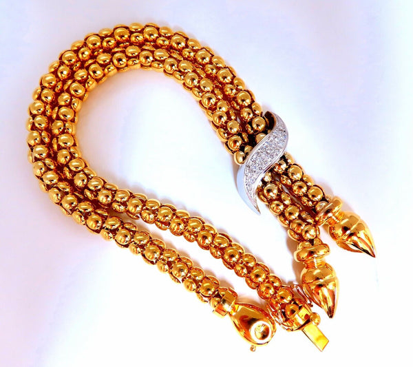 1.07ct Natural Round Diamond Bolo Link Necklace 14kt