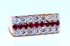1.58ct natural rubies and diamonds ring Flat band