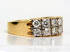 2.00CT TWO ROW ROUND DIAMOND BAND RING H/VS 14KT SIZE 8 3/4