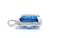 23.40ct Lab Cushion Blue Sapphire Diamonds pendant 14kt