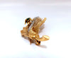Ladybug on Feather VIntage Gold Pin 14kt Large