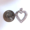 2.72ct natural diamonds open heart necklace 14kt g/vs