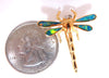 .05ct Natural Diamond DragonFly Opal 14kt Gold
