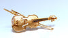 Violin Cello Viola Diamond Sapphire Pendant Pin 14kt Gold Handmade