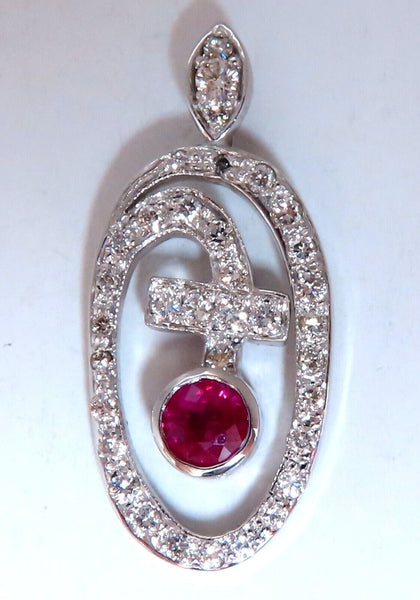 1.00ct Natural Ruby Diamonds Iconic Pendant 14kt-