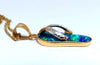 14kt Gold Opal Flip Flop Sandal Souvenir Necklace Caribbean Vacation -