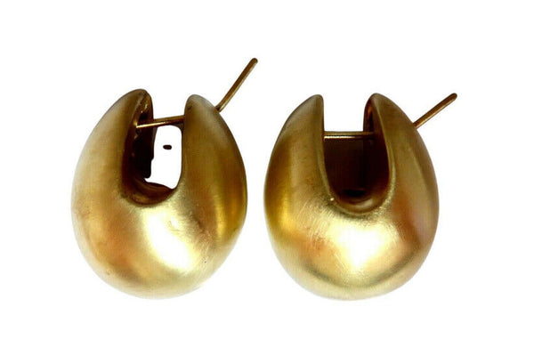 Satin Dome Lobe Wrap Earrings 18kt-